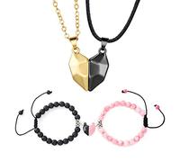 Ranuw 4 pz/set reciproco rapporto di attrazione corrispondenza braccialetto magnetico coppia collana per coppia regali di San Valentino amore magnete collana per madre e figlio coppie