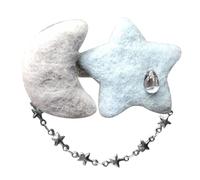 Ranuw Carino Y2K Fermaglio per capelli a forma di stella e luna per le donne Carino Adorabile Fermagli per capelli in peluche Accessorio per capelli Bobby Pins Morsetti per capelli per le donne