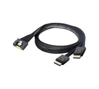 Ranuw Cavo dati per server assemblato SFF 8654 8i a 2X SFF 8611 4i, testato per cortocircuito, cavo host per computer industriale, cavo di cablaggio server