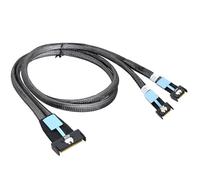 Ranuw Cavo server da 50 cm, cavo splitter PCIE Gen 5, due connettori dritti, accessori per data center