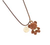 Ranuw Collana robusta con ciondolo a forma di orso in peluche, adatta per regali speciali, per tutti i giorni o per il compleanno, per l'uso quotidiano e per il tempo libero, gioielli a sorpresa per