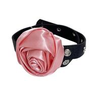 Ranuw Fashion Trend Niche Panno Camelia Ciondolo Clavicola Catena Temperamento Semplice Vento Freddo Regolabile Pelle Collana Camelia Clavicola Catena Regolabile Pelle Catena Clavicola