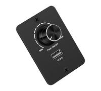 Ranuw Interruttore dimmer rotante con porta USB, 12 V, alloggiamento in alluminio, facile da usare per auto, luce alogena a LED, girevole, per rimorchio auto