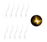 Ranuw Lampada da soffitto a LED, set da 10 pezzi, per casa delle bambole, faro, tavolo di sabbia, gioco di foratura, modello di costruzione, plafoniera a LED per la cucina