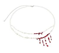 Ranuw Moda Halloween Perle Catena del Petto Catena Del Corpo Perle Imitazione Del Sangue Nappe Gocciolanti Del Corpo Catena