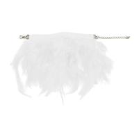 Ranuw Polsini con piume Braccialetto a scatto Bracciali con piume Schiaffo Braccialetti con piume Frange Trim Cavigliera Manicotto Decorazione per le vacanze Bracciali schiaffo con piume per le donne