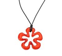 Ranuw Semplice collana con ciondolo a forma di fiore cavo, collana alla moda, collana alla clavicola, in pelle, collana girocollo in corda, collana con ciondolo a forma di fiore, per donne e ragazze
