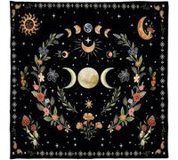 Ranuw Tarocchi Tovaglia Quadrato Divinazioni Arazzo Fasi Lunari Fiore Astrologia Tovaglia Stregoneria Tovaglietta Fasi Lunari Dee Tarocchi Carte Tovaglia Spirituale Deckcloth
