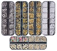 Ranvi 3000 Pezzi (5 Scatole) Nail Art Strass Set Nail Ornaments Style2