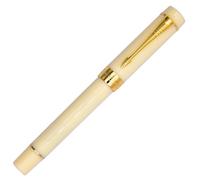Ranvi Penna stilografica Jinhao 100, pennino fine, finiture dorate, morsetto a spada, beige