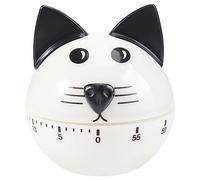 Ranvi Simpatico timer da cucina a forma di animale, meccanico da 60 minuti, nessuna batteria necessaria, gatto