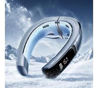 RANVOO AICE LITE MAX 2026 - Condizionatore da collo con IA, raffreddamento reale rapido, ventilatore da collo ricaricabile 6000 mAh, flusso d'aria 720°, regalo estivo per mamma, blu glacier