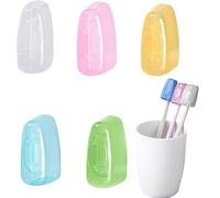 RANYUNSYZ 5 custodie protettive per spazzolino da denti, multicolore, portatili, con clip in plastica, per uso domestico, viaggi, campeggio, bagno, scuola, affari