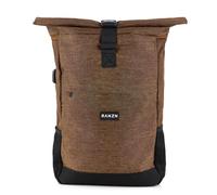 RANZN® London - Zaino Premium Rolltop per Uomo e Donna, Con Presa di Ricarica USB, Impermeabile, Antifurto, Scomparto per Computer Portatile, Per Trekking e Tempo Libero