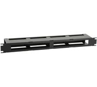 RAO420BL Lanview by Logon 1U 19" R TYPE CABLE MANAGEMENT PANEL WITH COVER BLACK