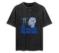 RAOAR Six Million Dollar Man Retro 70S Bionic Man TV Fan T-Shirt Mens Black Tees Unisex Shirt 3XL