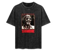 RAOAR Zombie Horror Thriller Movie We Are Going To Eat You ! T-Shirt Mens Black Tees Unisex Shirt XXL