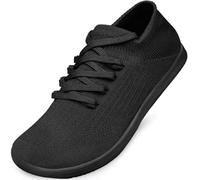 Raoendis Scarpe da ginnastica larghe a piedi nudi da donna, leggere, da trail running, comode, con punta larga, per attività casual all'aperto, Tutto nero, 39.5 EU