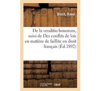 Raoul Bloch De la venditio bonorum en droit romain (Tascabile)