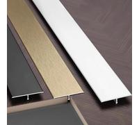 Raouoae 3 Pezzi Striscia di Transizione in Alluminio 90cm - Divisorio per Pavimenti A T per Laminato, Parquet E Vinile - Soluzione Durevole per Transizione Superficie Liscia(Silber,Breite: 30 mm)