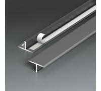 Raouoae Confezione Da 2 Strisce Di Transizione In Alluminio Profilo A T - Connettori Per Pavimenti In Laminato, Legno E Piastrelle, Lunghezze 80-120cm, Binario Di Transizione Senza Soluzione Di Contin