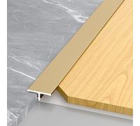Raouoae Profilo Di Transizione A T Per Pavimenti In Parquet, Laminato E Vinile - Strisce Metalliche 3x100cm, Regolazione Altezza E Finitura Senza Soluzione Di Continuità Per Bordi Lisci(Bronze,Breite: