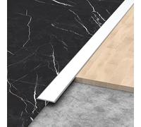 Raouoae Profilo In Alluminio A T, Striscia Di Transizione 3 Pezzi Da 100cm, Strisce Decorative Per Bordature Di Pavimenti, Porte E Modanature, Installazione Facile(Weiß,Breite: 10 mm)