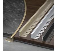 Raouoae Profilo Terminale Pieghevole Per Piastrelle A Forma Di C In Alluminio Anodizzato, 135cmx2, Ideale Per Transizioni Pavimenti Laminati E Bordi Piastrelle, Soluzione Decorativa Per Pavimenti E Bo