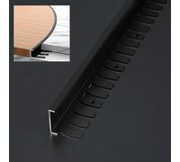 Raouoae Set Di 2 Profili Terminali Per Scale Pieghevoli Da 135cm - Profilo Di Transizione C In Alluminio Anodizzato Per Sicurezza, Antiscivolo, Resistenza E Stile Per Interni Ed Esterni(Schwarz,Hoch: