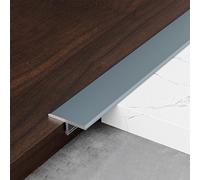 Raouoae Set Di Profili Di Transizione Da 90cm, 3 Pezzi In Alluminio A Forma Di T Per Pavimenti In Laminato, Legno Duro E Piastrelle, Striscia Di Raccordo Per Bordi E Compensazione Pavimenti(Eisengrau,