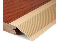 Raouoae Strisce di Soglia per Porta 2 Pezzi da 90 Cm Regolabili da 0,8 A 5 Cm Barra di Transizione Resistente per Ingresso Fluido E Sicuro(Gold)