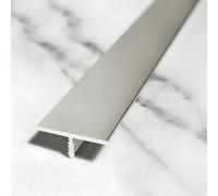 Raouoae Strisce Di Transizione In Alluminio Per Pavimenti Laminati, Vinilici E Parquet - 125cmx2, Profili A T, Modanature Angolari Per Bordi Porte, Soluzione Durevole Per Soglie E Raccordi Tra Pavimen