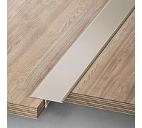 Raouoae Striscia Di Transizione A Forma Di T Per Pavimenti Laminati E Parquet, Profilo Divisorio Per Soglia Porta, Lunghezza 100cm, Confezione Da 3, Binario Per Pavimento Senza Soluzione Di Continuità