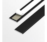 Raouoae Striscia Di Transizione Autoadesiva Per Pavimenti - Profilo Di Transizione Elegante 3 * 90cm Per Laminato, Legno E Piastrelle - Facile Da Installare E Resistente(Black,W:60mm)