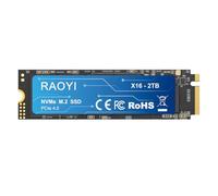 RAOYI Unità a stato solido interna NVMe da 2 TB M.2 2280 PCIe Gen4x4 SSD, fino a 5000 MB/s, configurazione della cache SLC, archiviazione ed espansione di memoria per desktop laptop PS5