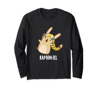 Rap-Bun-zel Divertente Coniglio Gioco di Parole Maglia a Manica