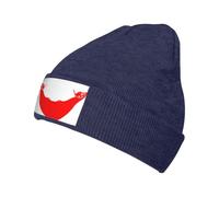 Rapa NUI Flag Beanie Hat per uomo donna inverno caldo maglia risvolto cappelli acrilico Skull Cap Navy Blue