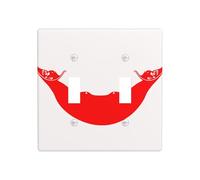 Rapa NUI Flag Double Gang Toggle Light Cover Wall Plate Switch Decor Dimensioni standard - 11,4 x 11,4 cm