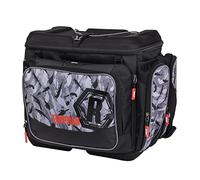 Rapala, Borsa da Pesca Impermeabile LureCamo Tackle Bag Magnum, Borsa per Attrezzatura da Pesca con 2 Porta Canne, Tracolla Regolabile, Tasche Multiple e Vassoio Rimovibile - Grigio/Nero