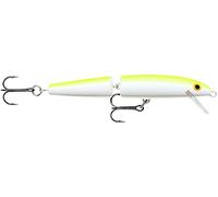 Rapala - Esca Artificiale Spinning Jointed - In Balsa - Esca per Pesca in Acqua Dolce Galleggiante - Profondità di Nuoto 1,2-2,4m - 11cm / 9g - Prodotta in Estonia - Silver Fluorescent Chartreuse UV