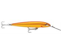 Rapala - Esca da Pesca Artificiale Spinning CountDown Magnum - Esca Finta di Simulazione per Mare in Legno Abachi Resistente - Profondità di Nuoto 4.5-5.4m - 14cm/36g - Gold Fluorescent Red