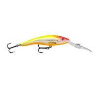 Rapala - Esca da Pesca Artificiale Spinning Deep Tail Dancer - Esca Finta di Simulazione in Legno di Balsa per Acqua Dolce con Slap - Prof. di Nuoto 9m - 11cm/22g - Prodotta in Estonia - Clown Silver
