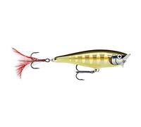 Rapala - Esca da Pesca Artificiale Spinning Skitter Pop - Esca di Simulazione Pesca in Acqua Dolce in Legno di Balsa - Esca da Superficie Topwater - 7cm/7g - Prodotta in Estonia - Striped Grey Shiner