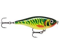 Rapala - Esca da Pesca Artificiale Spinning X-Rap Twitchin’ Shad - Esca Finta di Simulazione Trasparente per Pesca in Mare - Profondità di Nuoto 0.3 à 0.6m - 8cm/13g - Prodotta in Estonia - Hot Perch