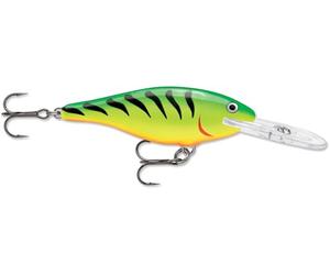 Rapala, Esca da pesca classica, Shad Rap, dimensioni: 7 cm/8 g, Esca galleggiante per acqua dolce, profondità di nuoto: 1,5-3,3 m, attrezzatura da pesca in balsa, Fire Tiger FT