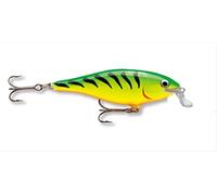 Rapala, Esca da pesca classica, Shallow Shad Rap, dimensioni: 9 cm/12 g, Esca galleggiante per acqua dolce, profondità di nuoto: 1,8-2,4 m, attrezzatura da pesca in balsa, Fire Tiger FT