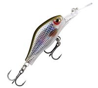Rapala - Esca da pesca Shadow Rap Fat Jack - Costruzione in plastica - Esca pesca d'acqua dolce galleggiante - Profondità di nuoto 3 m - Dimensione 4 cm / 4 g - Made in Estonia - Matte Black UV