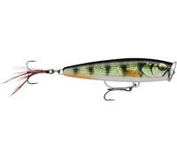 Rapala Esca da pesca Skitter Pop Elite, 7,5 cm/10 g, esca galleggiante per acqua dolce e salata, profondità di nuoto: superficie, materiale con struttura in balsa, aurora notturna dorata gDNIA