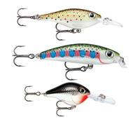 Rapala Esche Artificiali Kit Trota Pesce persico Ultra Luce 3Stk Minnow