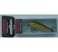 Rapala F05G 2" Minnow Gorganiante Dorata Con 2 Ami Treble No. 10